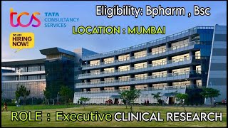 TCS hiring for Clinical research TCS Jobs  Clinical research Jobs  Mumbai Jobs  Pharma Jobs [upl. by Raina]