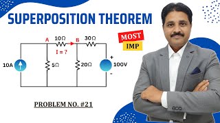 SUPERPOSITION THEOREM SOLVED PROBLEMS IN HINDI LECTURE21 TIKLESACADEMYOFMATHS [upl. by Lukey]