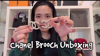 Chanel Brooch Unboxing A repaired chanel brooch unboxing Chanel Jewelry [upl. by Landa563]