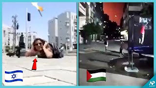 شاهد ما وقع لهذه اليهودية أثناء سقوط صواريخ المقاومة الفلسطينية [upl. by Noletta]