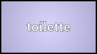 Toilette Meaning [upl. by Proffitt413]