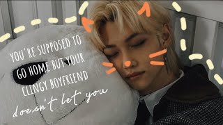 POV youre supposed to go home but your clingy boyfriend doesnt let you 😺 FELIX ASMR [upl. by Adnarim]