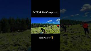 New Zealand Forest Managers Silviculture Competition 2024 🌲 Best planter 🥇 youtubeshorts forest [upl. by Ymmak]