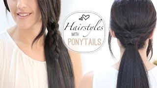 Easy everyday hairstyles with ponytails [upl. by Nylisoj]