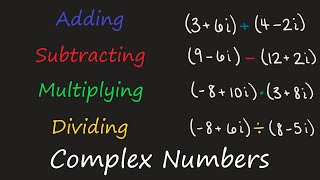 COMPLEX NUMBERS  How to Add Subtract Multiply and Divide Complex Numbers [upl. by Aihsilat]