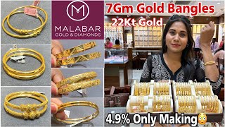 Malabar Light Weight Gold Bangles Designs With Price Latest Daily Wear Gold Bangles Designs 2023 [upl. by Mokas727]