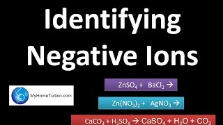 Identifying Negative Ions  Acid Base and Salt [upl. by Aisanahta]