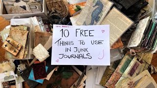 10 FREE Things to Use in Junk Journals  ABUNDANCE OF INSPIRATION [upl. by Hosfmann]