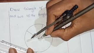 how to draw triangle of circumradius 3cm and two of the angles 325 and 37510th unit 2scert [upl. by Elagiba255]