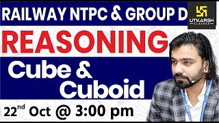 Railway NTPC amp Group D Reasoning  Cube amp Cuboid  Reasoning Short Tricks  By Akshay Sir [upl. by Baecher60]