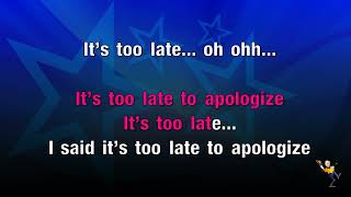 Apologize  Timbaland amp One Republic KARAOKE [upl. by Edniya]