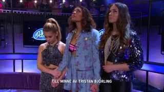 En tyst minut för Tristan Björling  Idol Sverige TV4 [upl. by Keli]