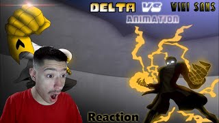 Swaggys Here Reaction to Fan Delta sans vs Wiki sans Fan Fight animation Stick nodes [upl. by Genna70]