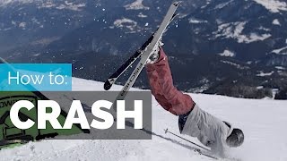 How To Crash on Skis  4 Falling Techniques [upl. by Nallid]