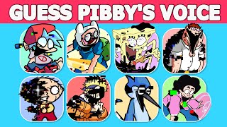 FNF  GUESS PIBBYS VOICE  CORRUPTED BF FINN SPONGEBOB MORDECAI STEVEN PETER [upl. by Eniamahs]