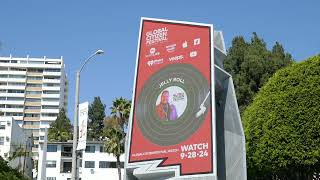 Global Citizen Billboard Sunset Blvd Los Angeles California USA September 24 2024 [upl. by Brecher]