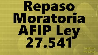 Repaso moratoria AFIP ley 27541 [upl. by Eniledgam]