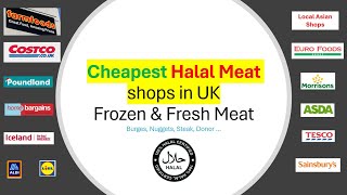 Cheapest Halal meat shops in UK  Burges Patties Nuggets Donor Goujons [upl. by Norted]