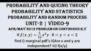 2 DIMENSIONAL CONTINUOUS RANDOM VARIABLES WITH VARIABLE LIMITS  PQT PRP PampS UNIT2  VIDEO9 [upl. by Herod]