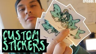 How To Make Stickers At Home EASY DIY  Starting A Clothing Line  Episode 3 [upl. by Hebbe]