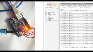 Sending Temperature and Humidity Data to MySQL ServerPHPMYADMIN using Arduino [upl. by Merat]