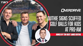 Fair or Foul Duthie signs scuffed golf ball for fans at ProAm  OverDrive [upl. by Aneleasor]