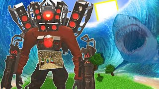 TİTAN HOPARLÖR KAFA EVİ VS TSUNAMİ 😱  Minecraft [upl. by Hilaria240]