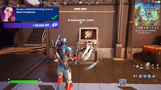 Fortnite  Accept A SHADOW Briefing Armory Kickstart Quests [upl. by Reyna170]