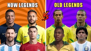 4 vs 4 Ronaldo Messi Nymar Mbappe 🆚 Pele Maradona Ronaldhino R9 😯 Compersion 💪🔥 [upl. by Eibbil]