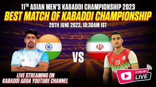 🔴Live Streaming India vs Iran Asian Kabaddi Championship l AKC23 l Korea Busan [upl. by Nodnab446]