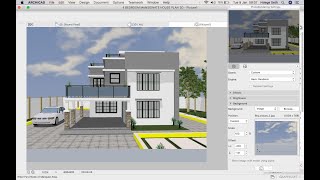 How to do a photo rendering of a house plan in Archicad 25 [upl. by Wan]