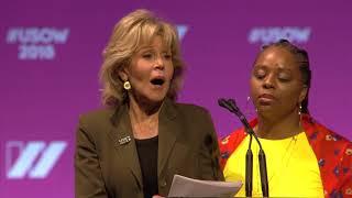 Jane Fonda speaks at the 2018 United State of Women Summit [upl. by Attenor]