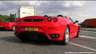 Ferrari 360 Spider and F430 spider on the Autobahn to Hockenheim Germany 750k views SPECIAL [upl. by Mueller]