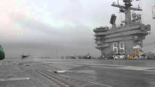 F35C Arrival on USS Eisenhower [upl. by Severn664]