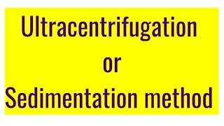 Sedimentation method  Ultracentrifugation polymer chemistry MSc 4 sem [upl. by Radburn]