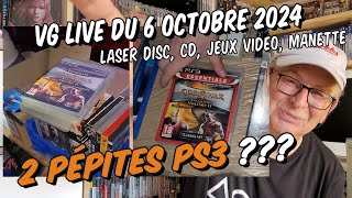 Vide grenier live 061024  2 Pépites PS3  jeux vidéo laser disc CD Bluray Cassette audio [upl. by Schuler]