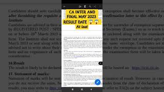 ICAI Big Decision  CA Exam May 2023 Resultate [upl. by Nosa]