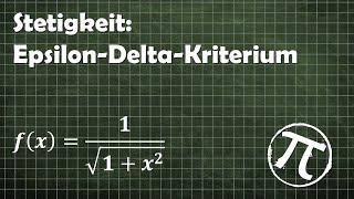 Beispiel Epsilon Delta Kriterium Stetigkeit 2 1sqrt1x2 [upl. by Blinni135]