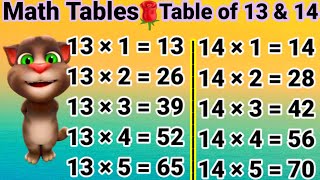 13 aur 14 ka Table 13 और 14 का टेबल Table of 13 amp 14 2to5 2to10 2to20 Table of 13 14 English [upl. by Ahsiken]