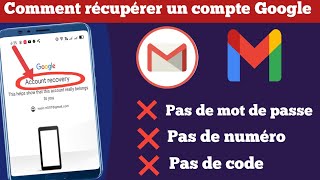 Comment récupérer un compte Gmail sans mot de passe ni numéro de téléphone 2024 [upl. by Marjana]