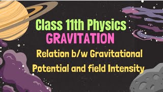 Relation between gravitation potential and gravitational field intensity [upl. by Thurlough]