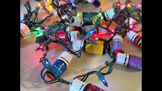 Young Living Essential Oil Bottle Christmas Lights Tutorial [upl. by Twitt]