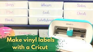 Cricut tutorial  Make vinyl labels with a Cricut Joy  Great for beginners [upl. by Anitnahs]