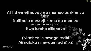 Mrisho Mpoto Ft HarmonizeNimwage Radhi Official Lyrics [upl. by Par138]