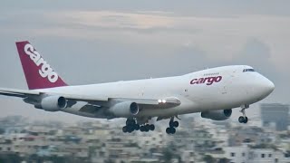 চার ইন্জিনের বড় কার্গো বিমান ঢাকায় । Flypro Airlines Boeing 747200F Landing At Dhaka Airport [upl. by Loydie]