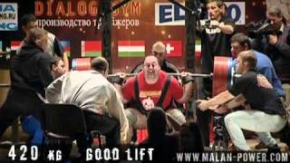 Squat RAW World Record Andrey Malanichev 450kg 993lbs Knee Wraps [upl. by Nyrem]