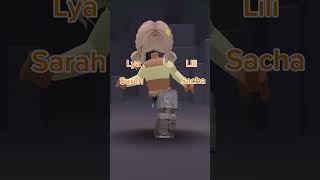 LES PRÉNOMS DES FILLES QUE J’AIME 🥰 capcut roblox [upl. by Dranek]