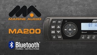 Marine Audio®  MA200 Bluetooth® Pairing Instructions [upl. by Imelida]