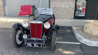 PHIL HILL’S MG TC First Win Race Car Ride along with Doug for a Test Drive [upl. by Stinky958]