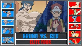 Red vs Bruno Pokémon SunMoon  Indigo PlateauPokémon League  Pokémon Origins [upl. by Wagshul226]